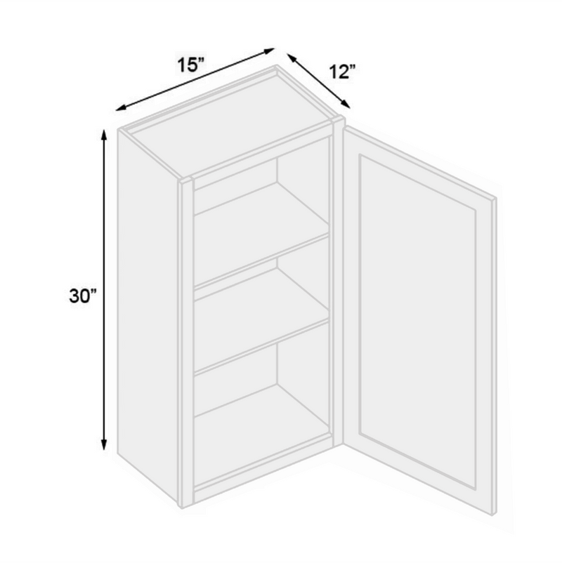 Load image into Gallery viewer, Wall Cabinet 1 Door, 2 Shelves 18&quot; W x 30&quot; H x 12&quot; D
