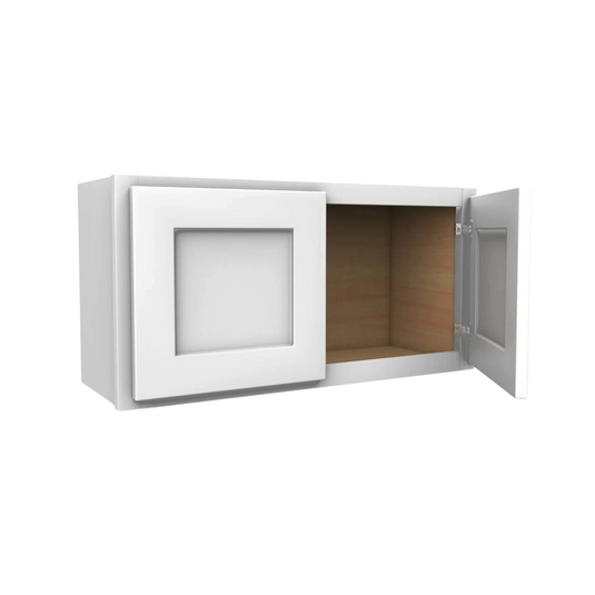 Wall Cabinet 2 Doors, 30" W x 15" H x 12" D