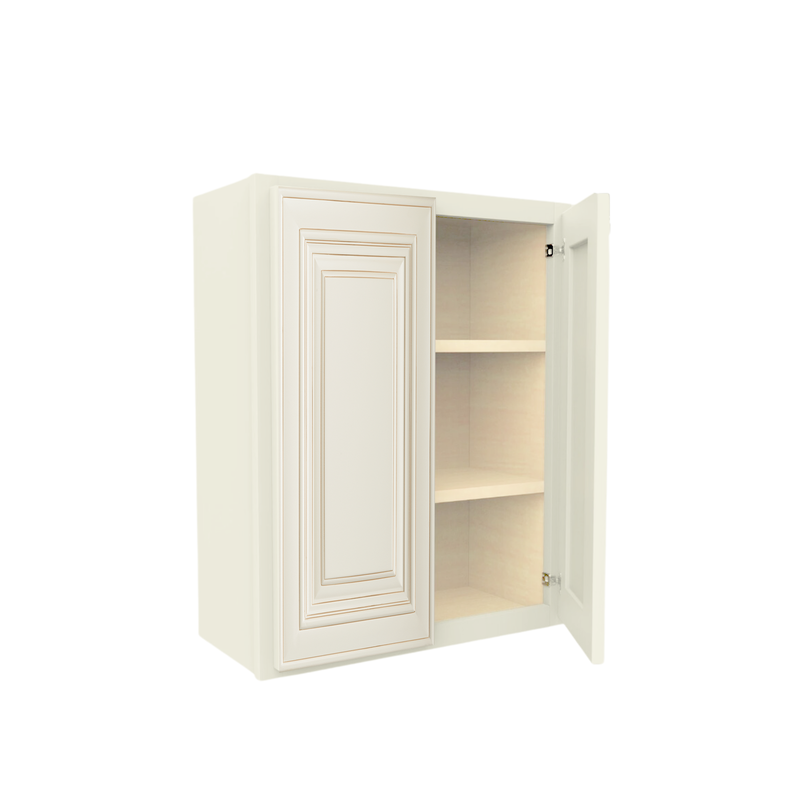 Load image into Gallery viewer, W2730 Soft Edge 2 Door Wall Cabinet with 2 Shelves, 27W x 30H x 12D inch
