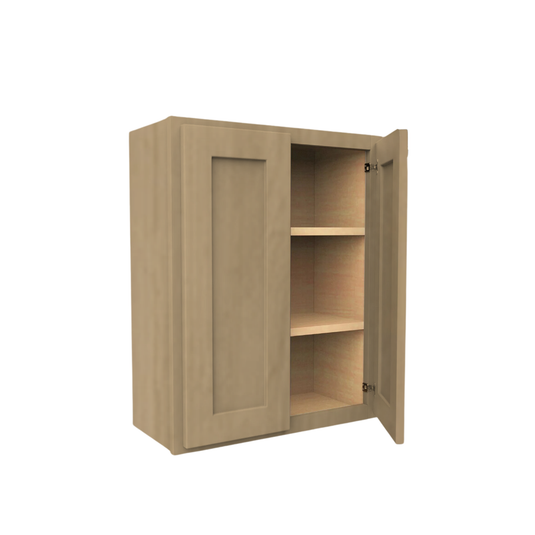 W2730 Soft Edge 2 Door Wall Cabinet with 2 Shelves, 27W x 30H x 12D inch