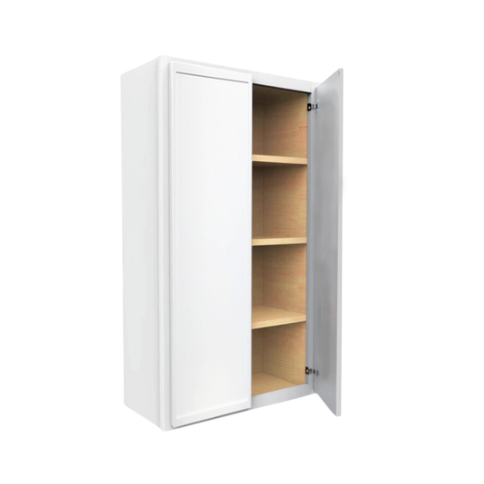 W3042 Soft Edge 2 Door Wall Cabinet with 3 Shelves, 30W x 42H x 12D inch