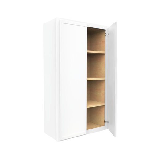 W3042 Soft Edge 2 Door Wall Cabinet with 3 Shelves, 30W x 42H x 12D inch