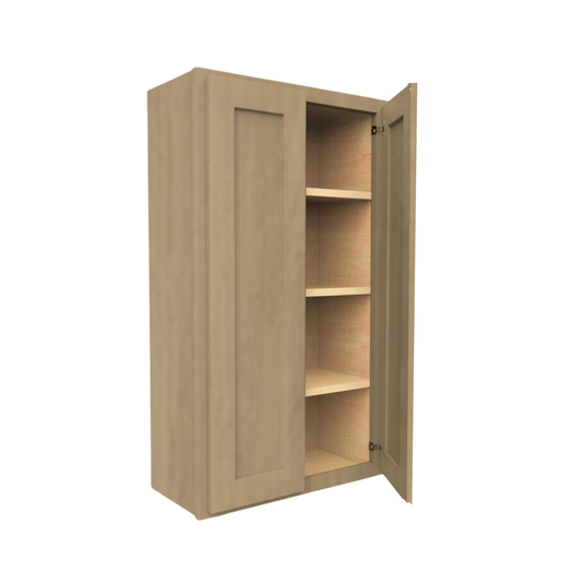 W3042 Soft Edge 2 Door Wall Cabinet with 3 Shelves, 30W x 42H x 12D inch