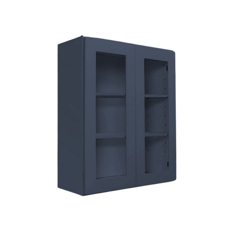 Load image into Gallery viewer, Wall Cabinet 2 Glass Doors, 2 Shelves 30&quot; W x 36&quot; H x 12&quot; D
