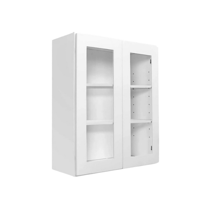 Wall Cabinet 2 Frosted Glass Doors, 2 Shelves 36