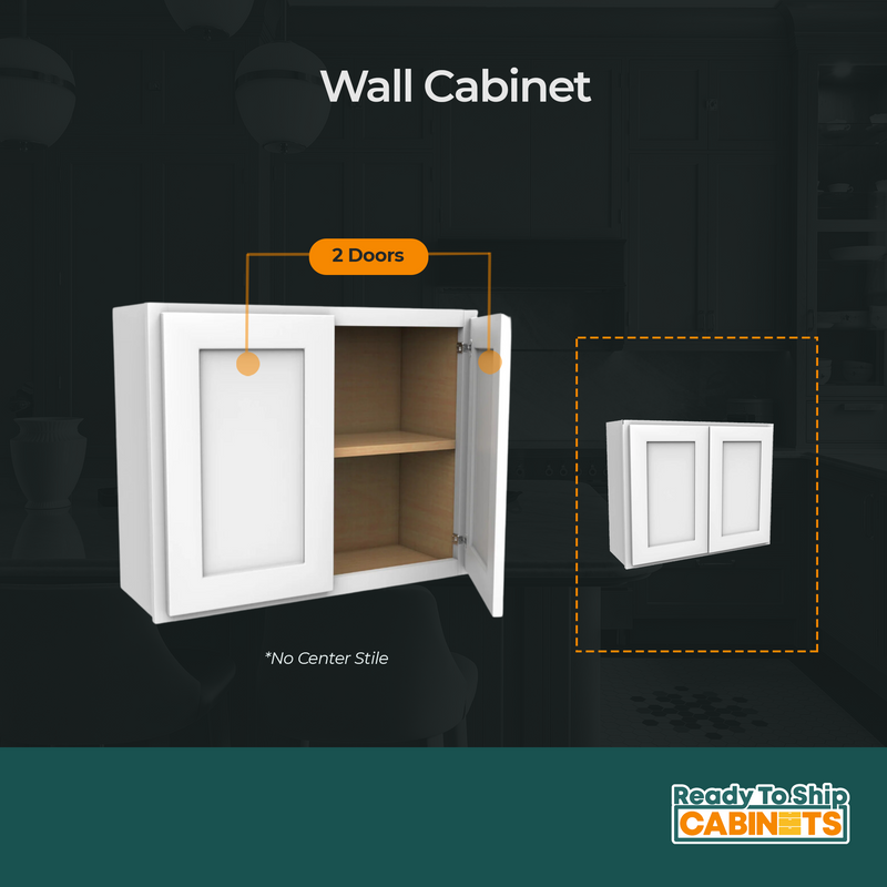 Load image into Gallery viewer, W3024 Soft Edge 2 Door Wall Cabinet, 30W x 24H x 12D inch
