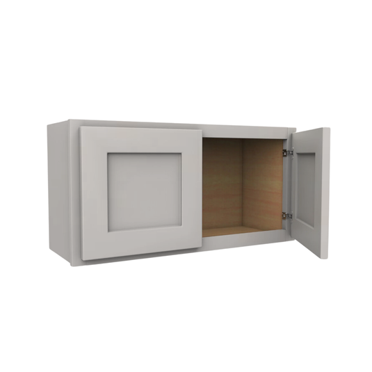 W3612 Soft Edge Plywood 2 Door Wall Cabinet, 36W x 12H x 12D inch