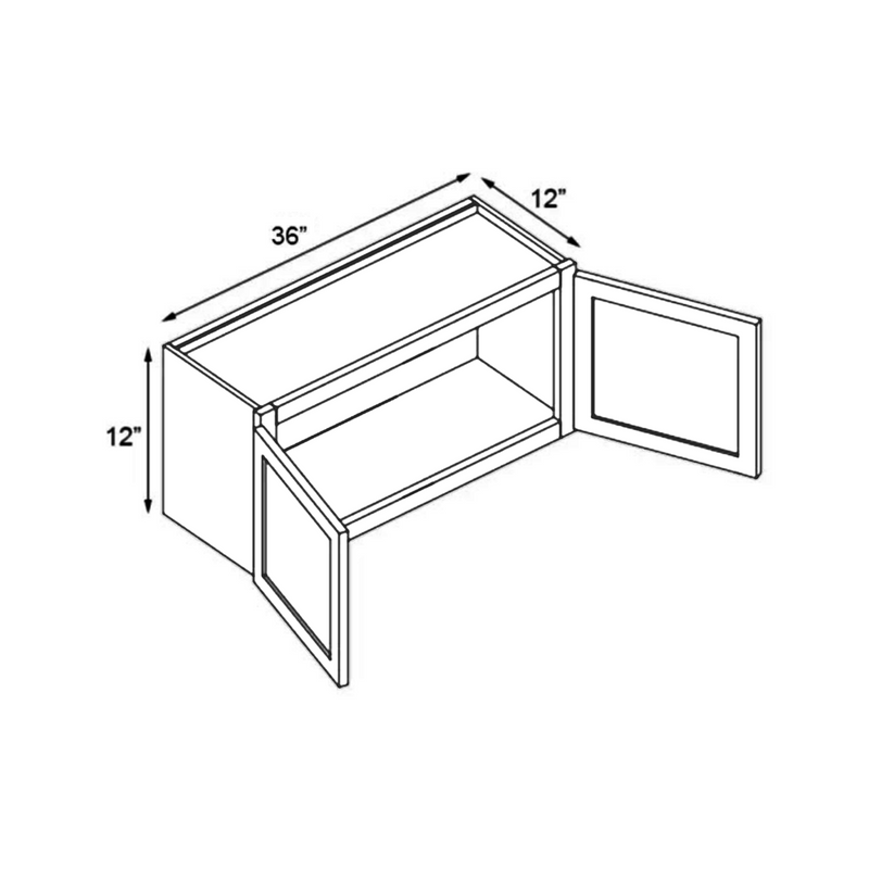 Load image into Gallery viewer, W3612 Soft Edge Plywood 2 Door Wall Cabinet, 36W x 12H x 12D inch
