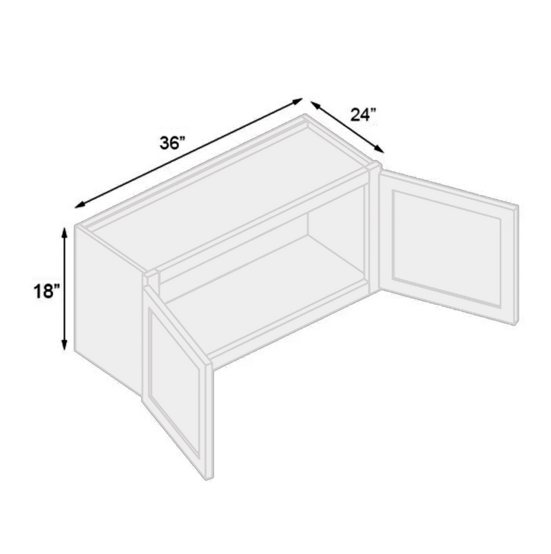 Load image into Gallery viewer, W361824 Soft Edge Double Door Wall Cabinet, 36W x 18H x 24D inch
