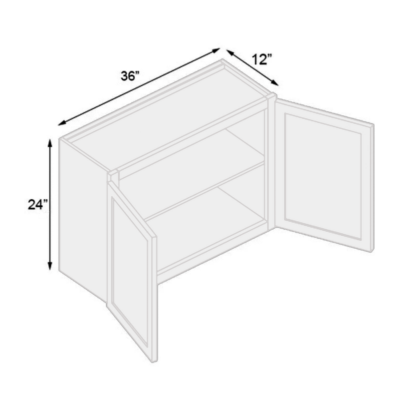 Load image into Gallery viewer, Wall Cabinet 2 Doors, 1 Shelf 36&quot; W x 24&quot; H x 12&quot; D
