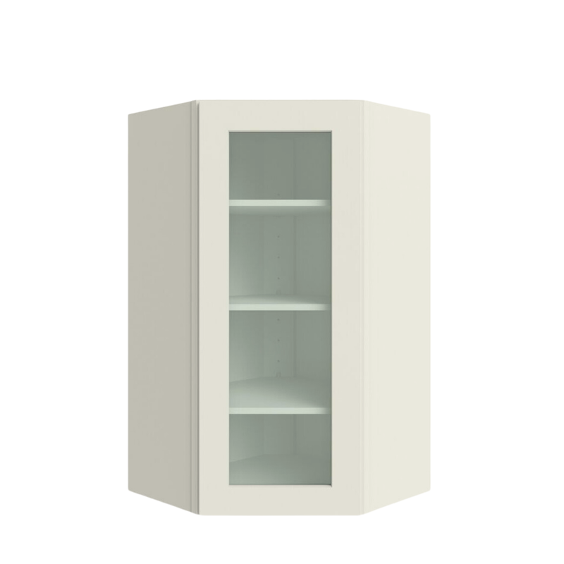 Load image into Gallery viewer, Diagonal Wall Cabinet 1 Glass Door 24&quot; W x 15&quot; H x 12&quot; D
