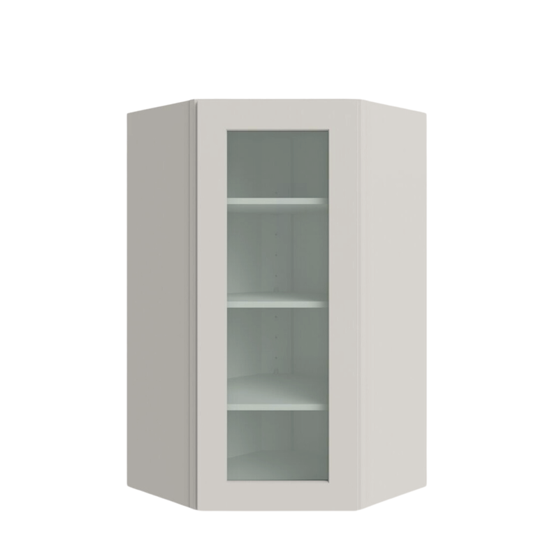 Load image into Gallery viewer, Diagonal Wall Cabinet 1 Glass Door 24&quot; W x 15&quot; H x 12&quot; D
