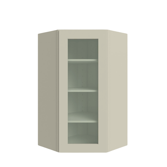 Diagonal Wall Cabinet 1 Glass Door 24" W x 15" H x 12" D