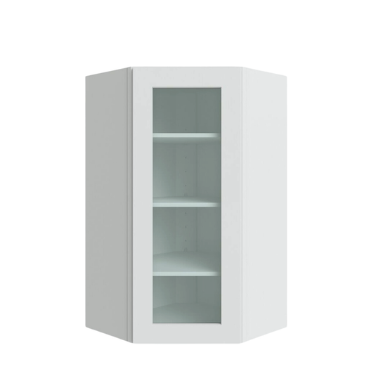 Diagonal Wall Cabinet 1 Glass Door 24" W x 42" H x 12" D