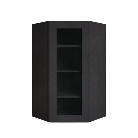 Diagonal Wall Cabinet 1 Glass Door 24" W x 30" H x 12" D