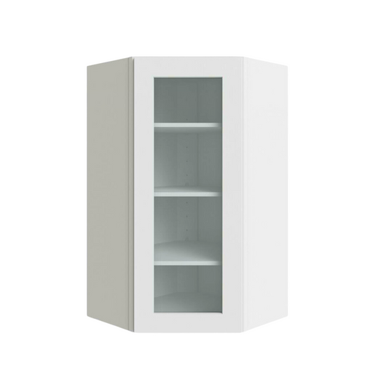 Diagonal Wall Cabinet 1 Glass Door 24" W x 42" H x 12" D