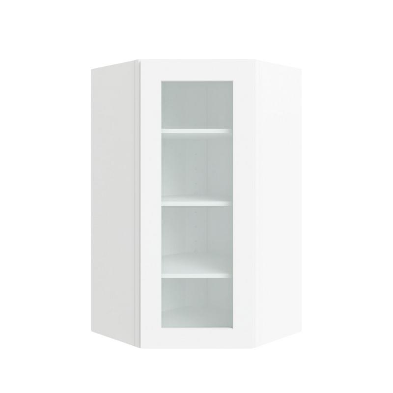 Load image into Gallery viewer, Diagonal Wall Cabinet 1 Glass Door 24&quot; W x 15&quot; H x 12&quot; D
