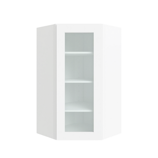 Diagonal Wall Cabinet 1 Glass Door 24" W x 15" H x 12" D