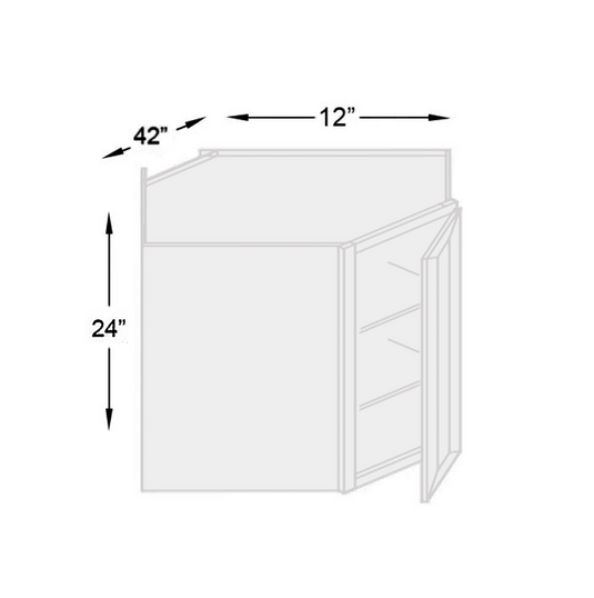 WDC2442 Diagonal Wall Cabinet 1 Door 24" W x 42" H x 12" D