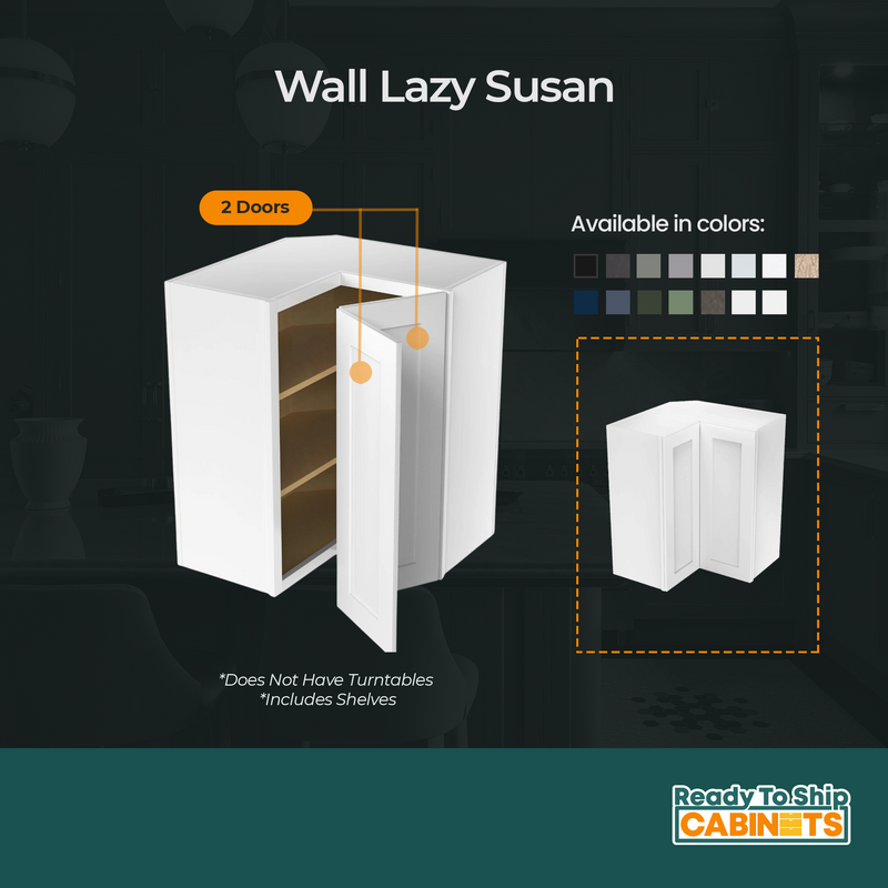 Load image into Gallery viewer, WLS2442 Wall Lazy Susan Cabinet 2 Doors 24&quot; W x 42&quot; H x 24&quot; D
