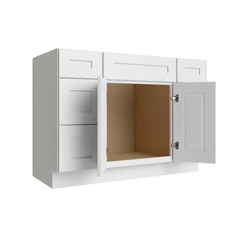 Load image into Gallery viewer, Vanity Sink Base Cabinet 3 Drawers Left, 3 Drawers Right 60&quot; W x 34.5&quot; H x 21&quot; D
