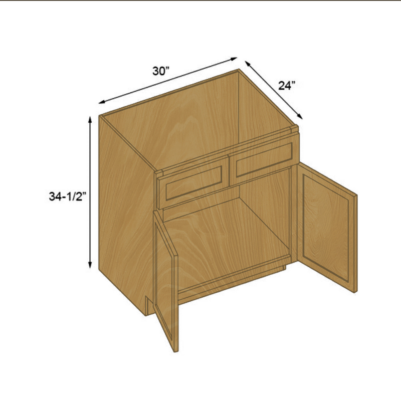 Load image into Gallery viewer, Ready To Ship Cabinets SB30 Double Door Bathroom Vanity Sink Cabinet, Under Sink Organizers and Storage Cabinet Organizer with False Drawer, 30W x 34.5H x 24D inch
