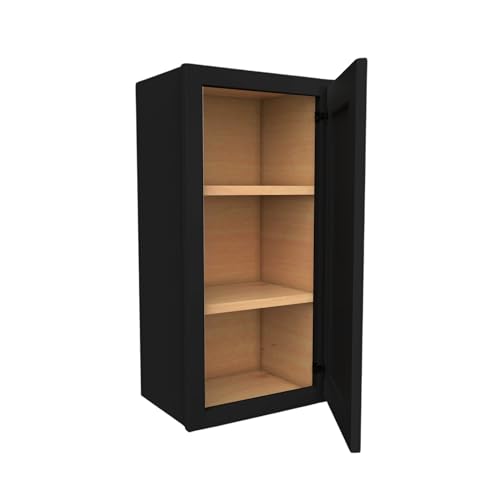 W0936 Soft Edge 1 Door Wall Cabinet with 2 Shelves, 9W x 36H x 12D inch