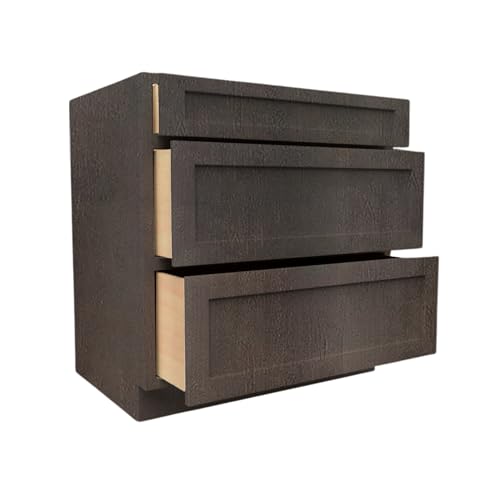 3DB21 Soft Edge 3 Drawers Vanity Base Cabinet, 21W x 34.5H x 24D inch