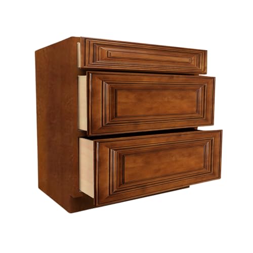 Load image into Gallery viewer, 3DB18 Soft Edge 3 Drawers Bathroom Vanity Base Cabinet, 18W x 34.5H x 24D inch
