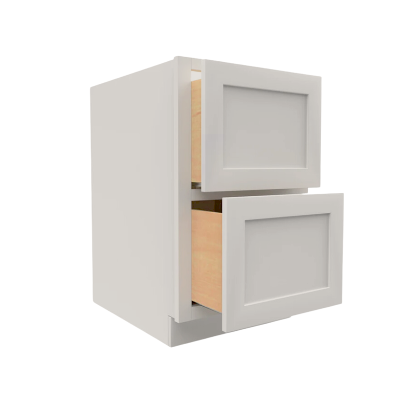 Load image into Gallery viewer, 2DB24 Soft Edge 2 Drawers Vanity Base Cabinet, 24W x 34.5H x 24D inch
