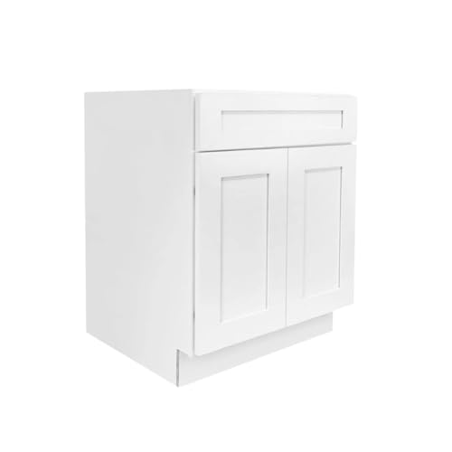 Ready To Ship Cabinets SB30 Double Door Bathroom Vanity Sink Cabinet, Under Sink Organizers and Storage Cabinet Organizer with False Drawer, 30W x 34.5H x 24D inch