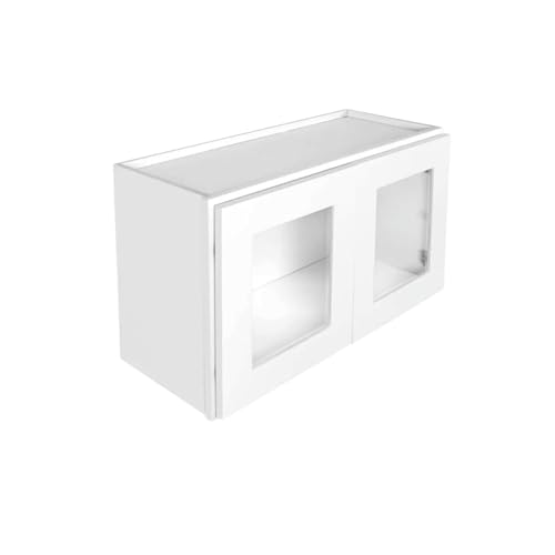 Load image into Gallery viewer, Wall Cabinet 2 Doors Frosted Glass 30&quot; W x 15&quot; H x 12&quot; D

