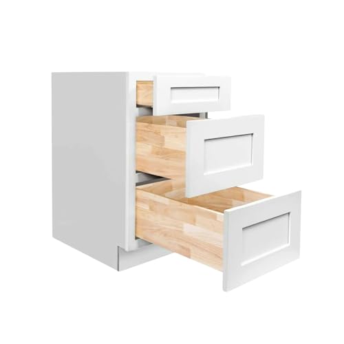Load image into Gallery viewer, Vanity Drawer Base Cabinet, 3 Drawers 18&quot; W x 34.5&quot; H x 21&quot; D
