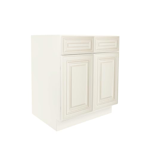 Standard Base Cabinet 2 Door, 1 Shelf, 2 Drawer 24" W x 34.5" H x 24" D